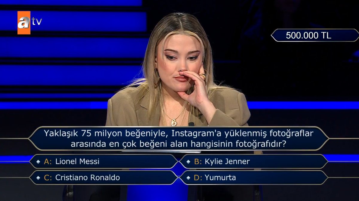 Messi'nin Sorusu İle Kim Milyoner Olmak İster'de 500 Bin TL!