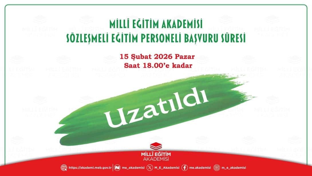 Milli Eğitim Akademisi İçin Başvuru Tarihleri Uzatıldı