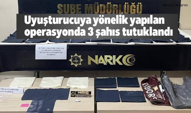Uyuşturucu Operasyonunda Üç Kişi Gözaltına Alındı