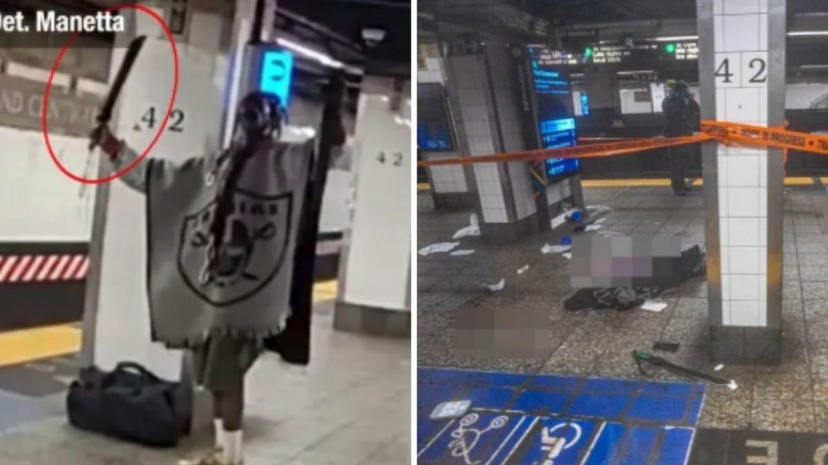 New York'ta Dehşet Anları: Palalı Saldırgan Polis Müdahalesiyle Etkisiz Hale Getirildi