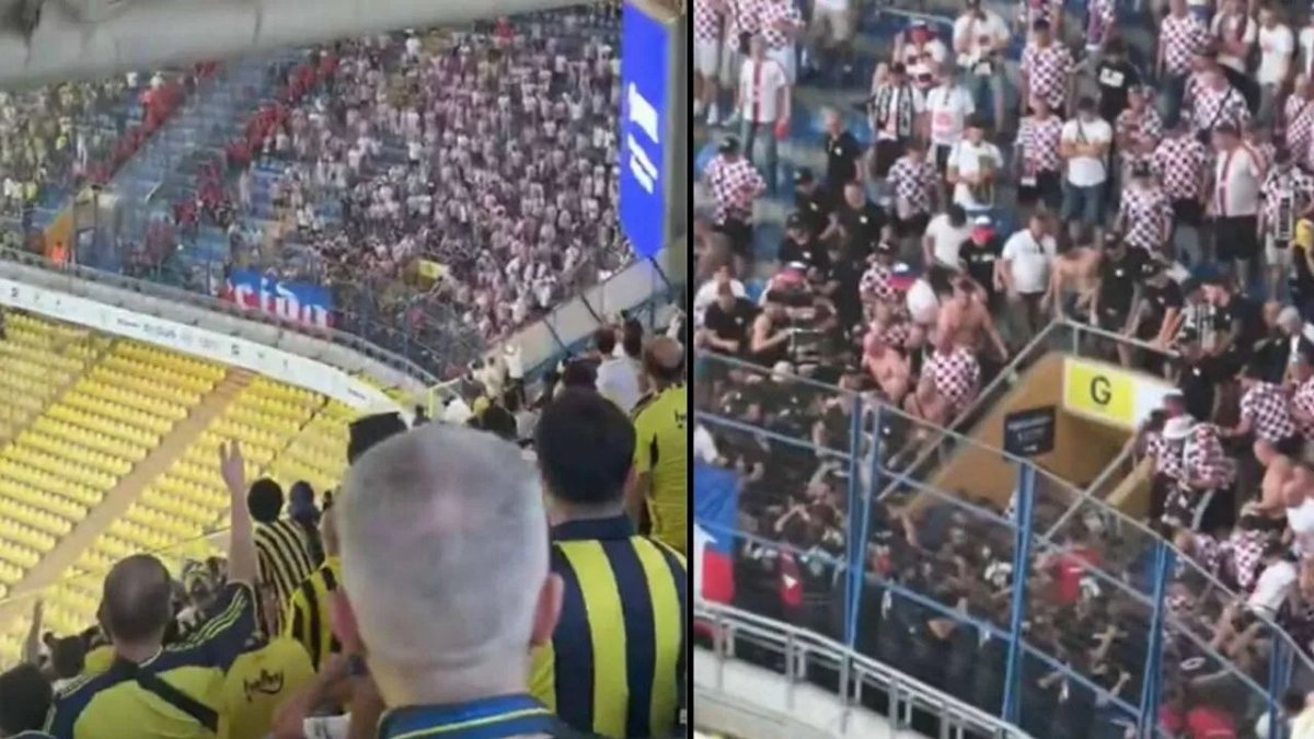 Fenerbahçe Maçı Öncesi Tribünlerde Gerilim Yaşandı Górnik Zabrze Taraftarlarına Müdahale