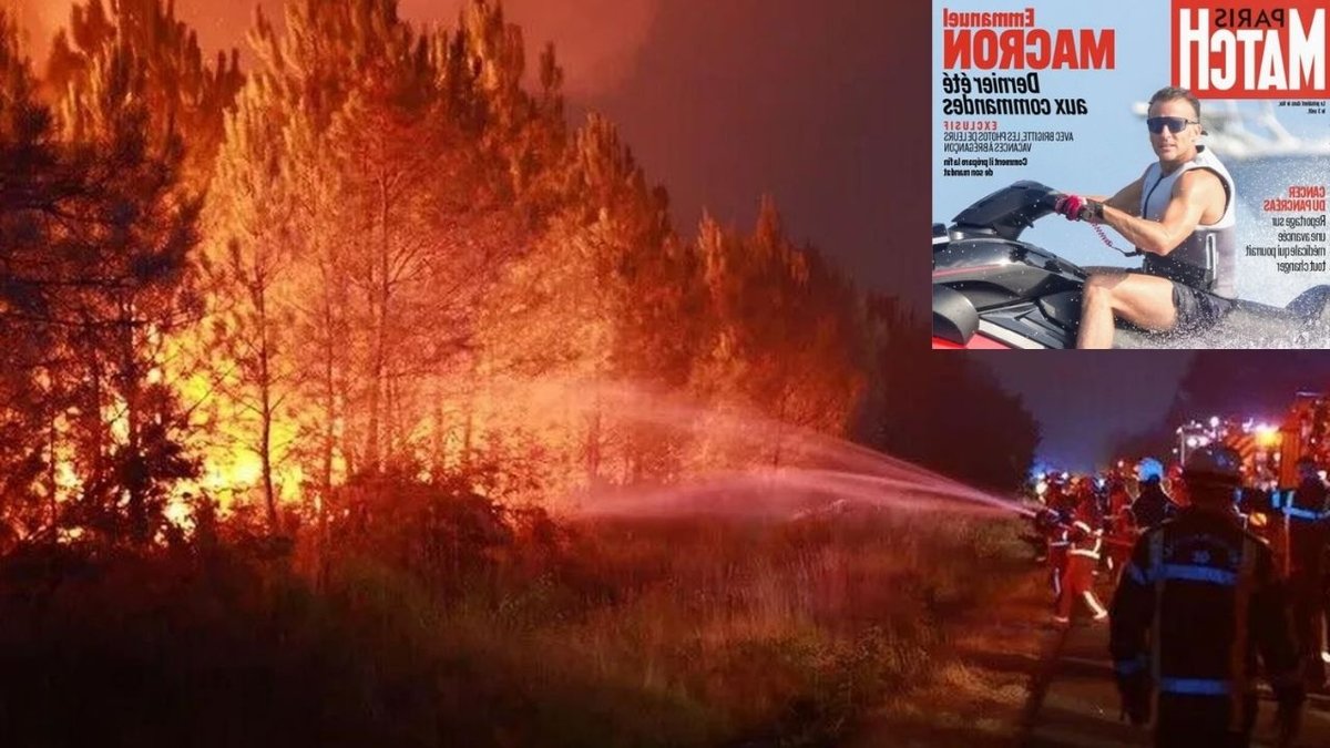 Fransa Yangınlarla Mücadele Ederken Macron’un Jet Ski Görüntüleri Tartışma Yarattı