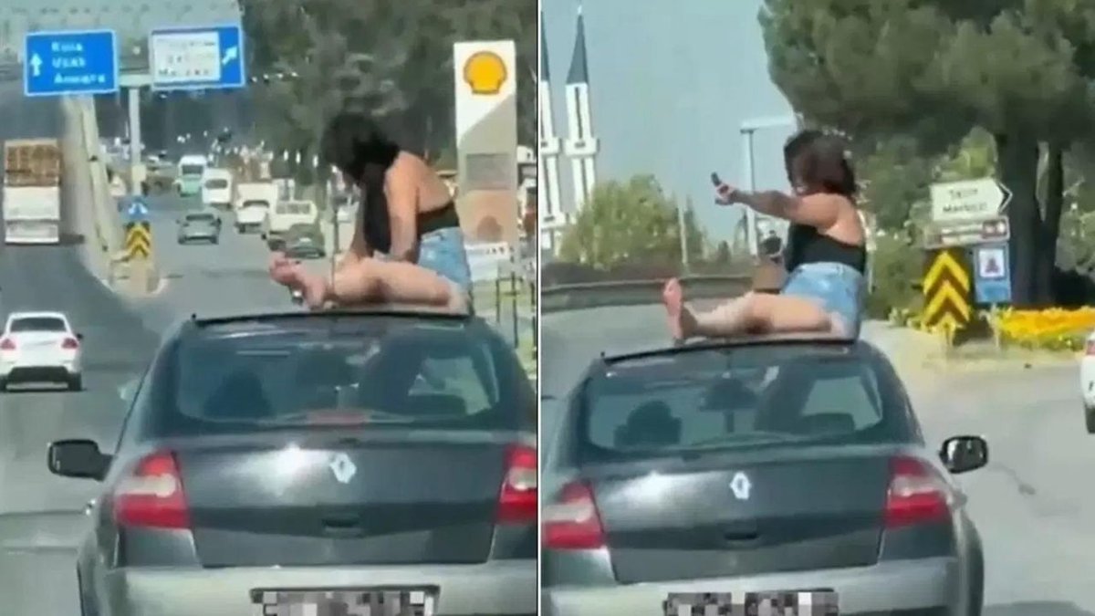 Kaput Üzerindeki Görüntüler Sonrası Sürücü Ve Yolcu Gözaltına Alındı